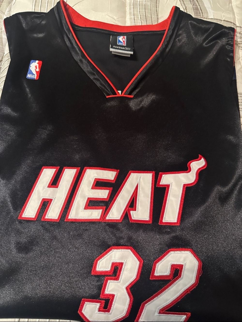 Reebok Black, Red & White Basketball Jersey #32